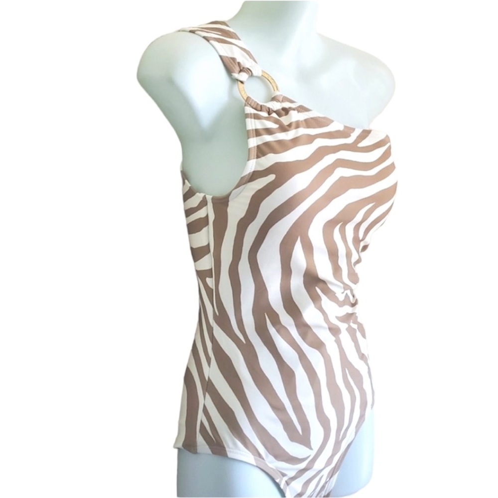 NWT Michael Kors one shoulder Swimsuit - Picture 2 of 5